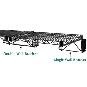 18"d Black Wall Brackets