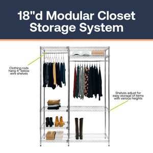 18"d Modular Closet Storage System