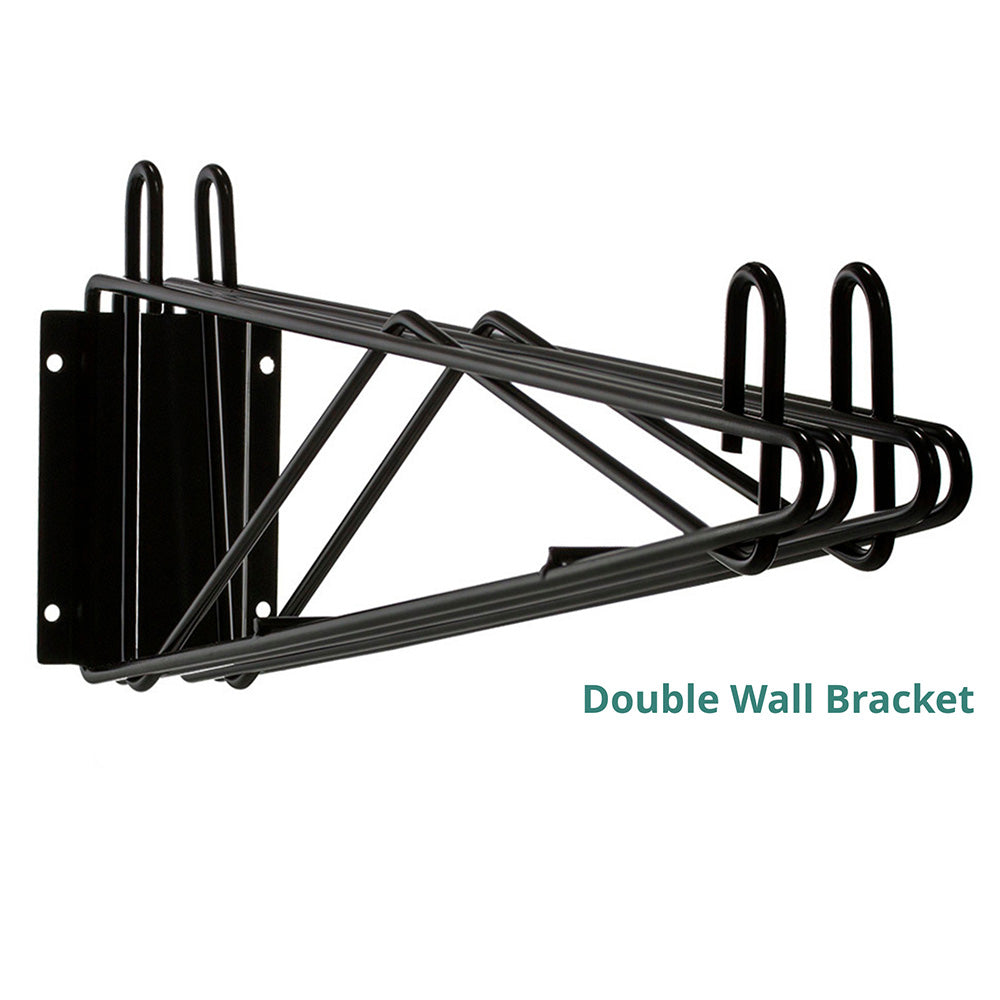18"d Black Wall Brackets