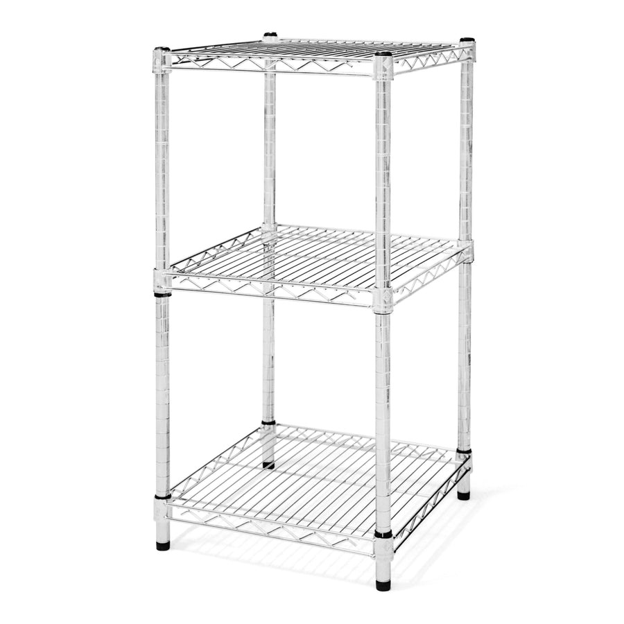 24"d x 34"h Chrome Wire Shelving w/ 3 Shelves