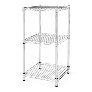 24"d x 34"h Chrome Wire Shelving w/ 3 Shelves
