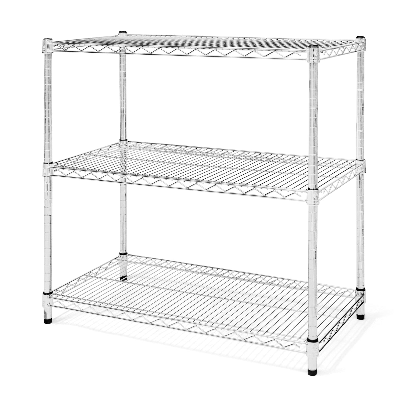 24"d x 34"h Chrome Wire Shelving w/ 3 Shelves