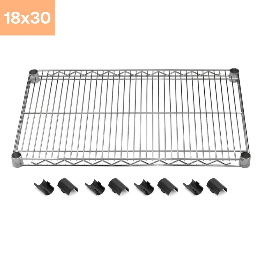 18"d x 30"w Chrome Wire Shelving w/ 4 Shelves