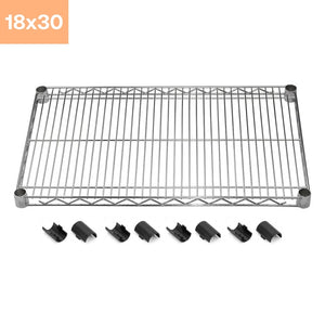 18"d x 30"w Chrome Wire Shelving w/ 4 Shelves