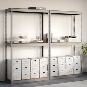 Lyon 18"d 3-Shelf Heavy-Duty Boltless Shelving Add-On Units - Gray