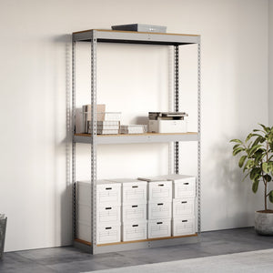 Lyon 18"d 3-Shelf Heavy-Duty Boltless Shelving Starter Units - Gray