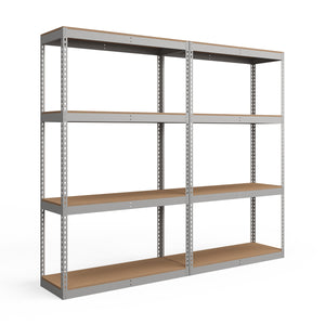 Lyon 18"d 4-Shelf Heavy-Duty Boltless Shelving Add-On Units - Gray
