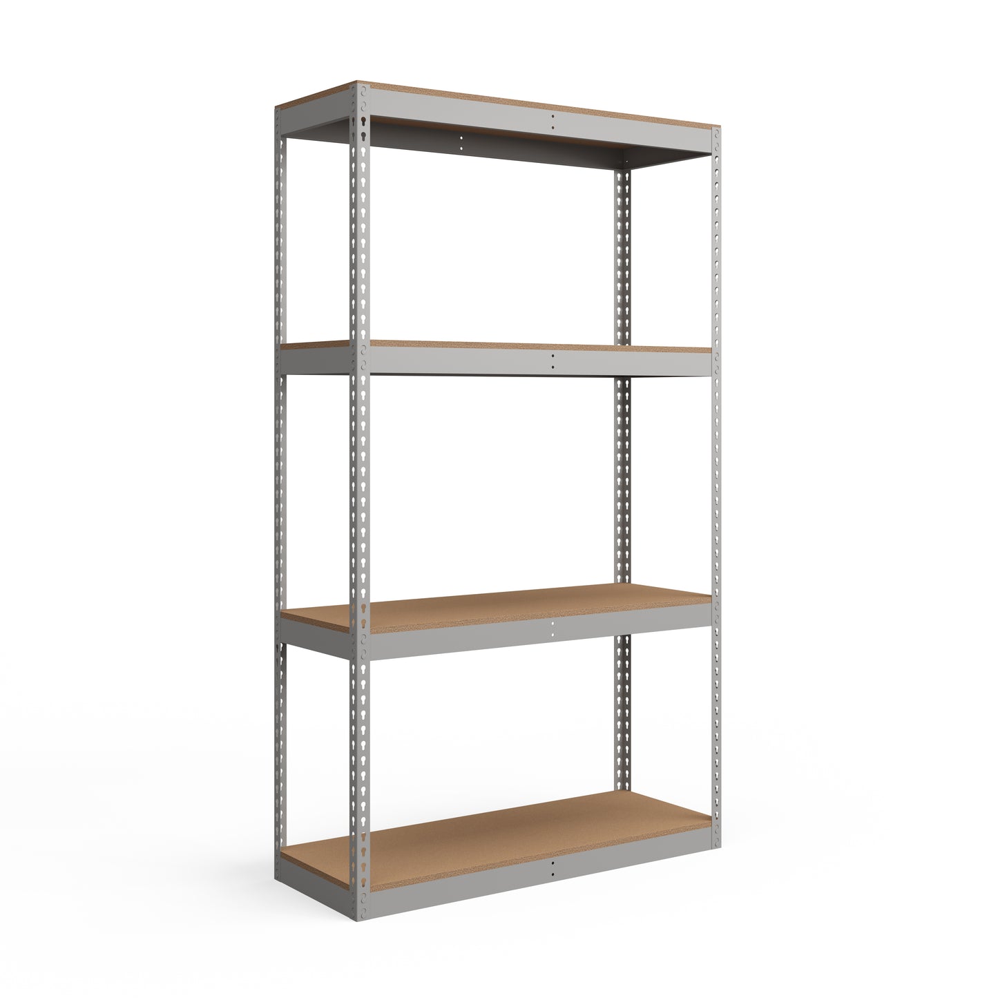 Lyon 18"d 4-Shelf Heavy-Duty Boltless Shelving Starter Units - Gray