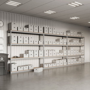 Lyon 24"d 4-Shelf Heavy-Duty Boltless Shelving Add-On Units - Gray