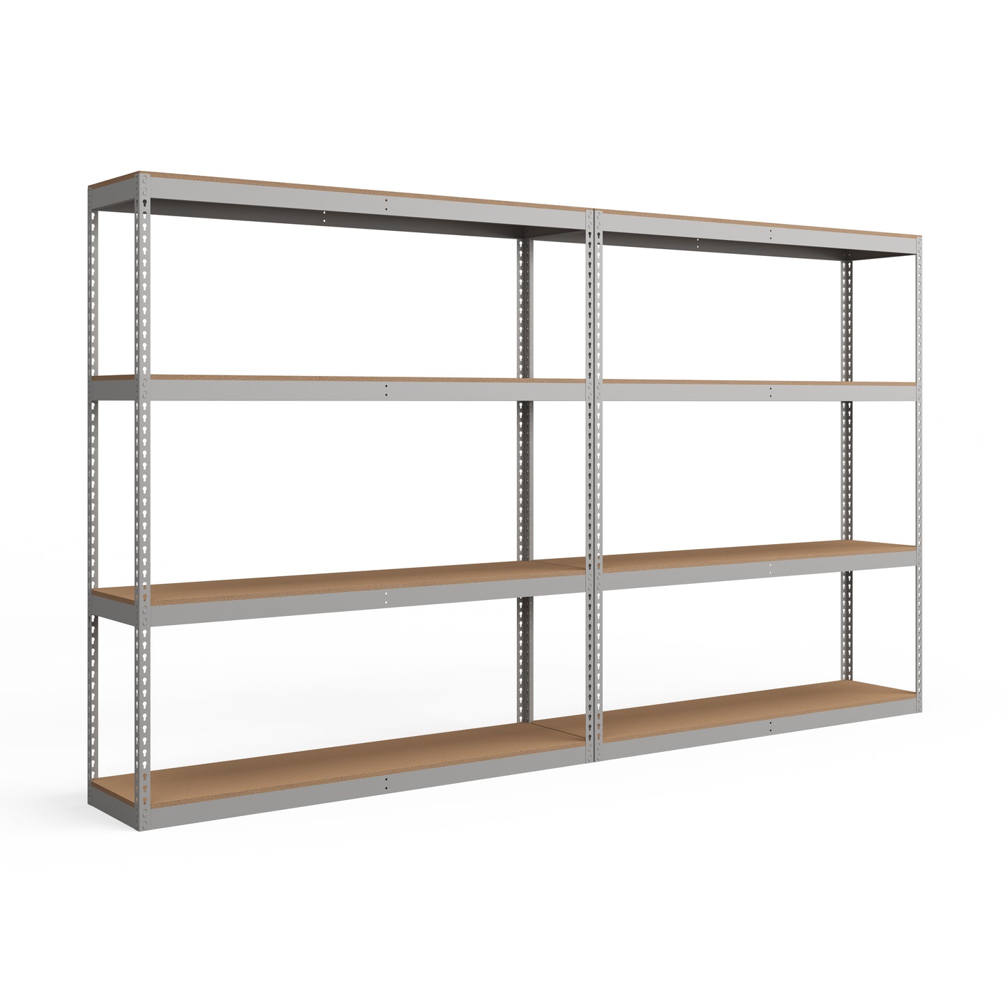 Lyon 24"d 4-Shelf Heavy-Duty Boltless Shelving Add-On Units - Gray