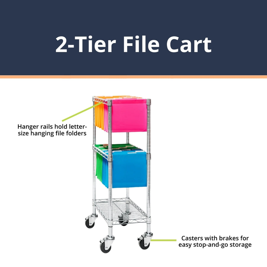 2-Tier File Cart