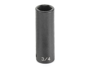 Grey Pneumatic Deep Impact Socket, 1-1/8", 6-Point, 1/2" Drive (2036D)