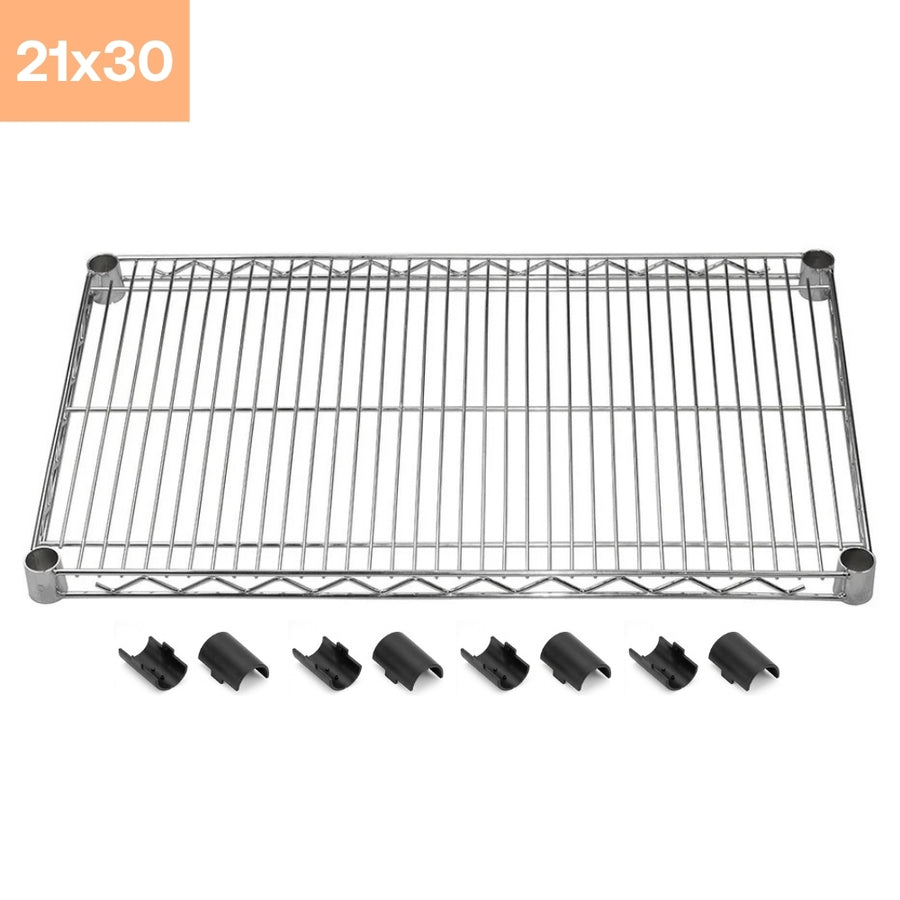 21"d x 30"w Chrome Wire Shelving w/ 4 Shelves