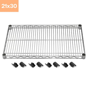 21"d x 30"w Chrome Wire Shelving w/ 4 Shelves
