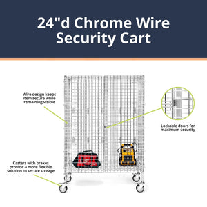24"d Chrome Wire Security Carts