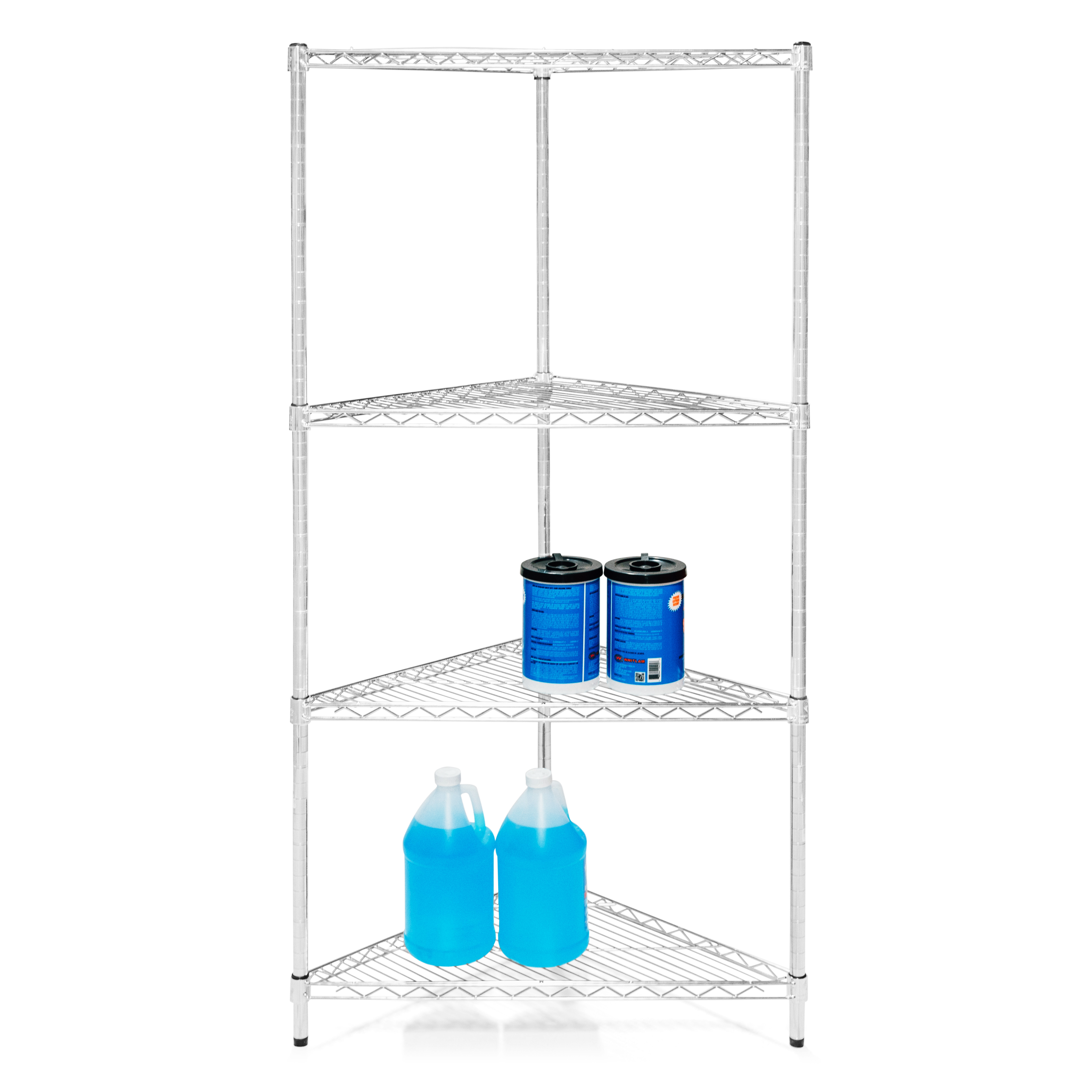 Triangular Storage Unit Wire Shelving Corner Units, 24