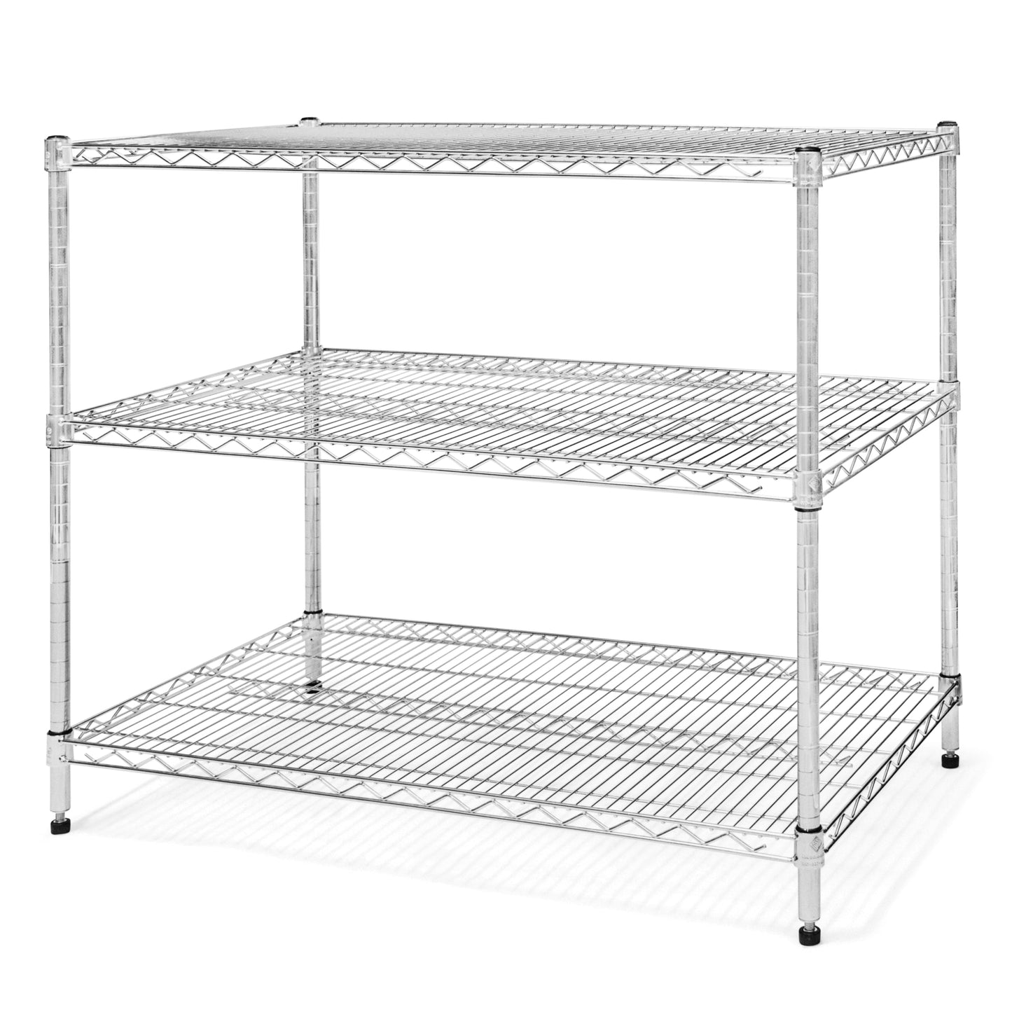 24"d x 34"h Chrome Wire Shelving w/ 3 Shelves