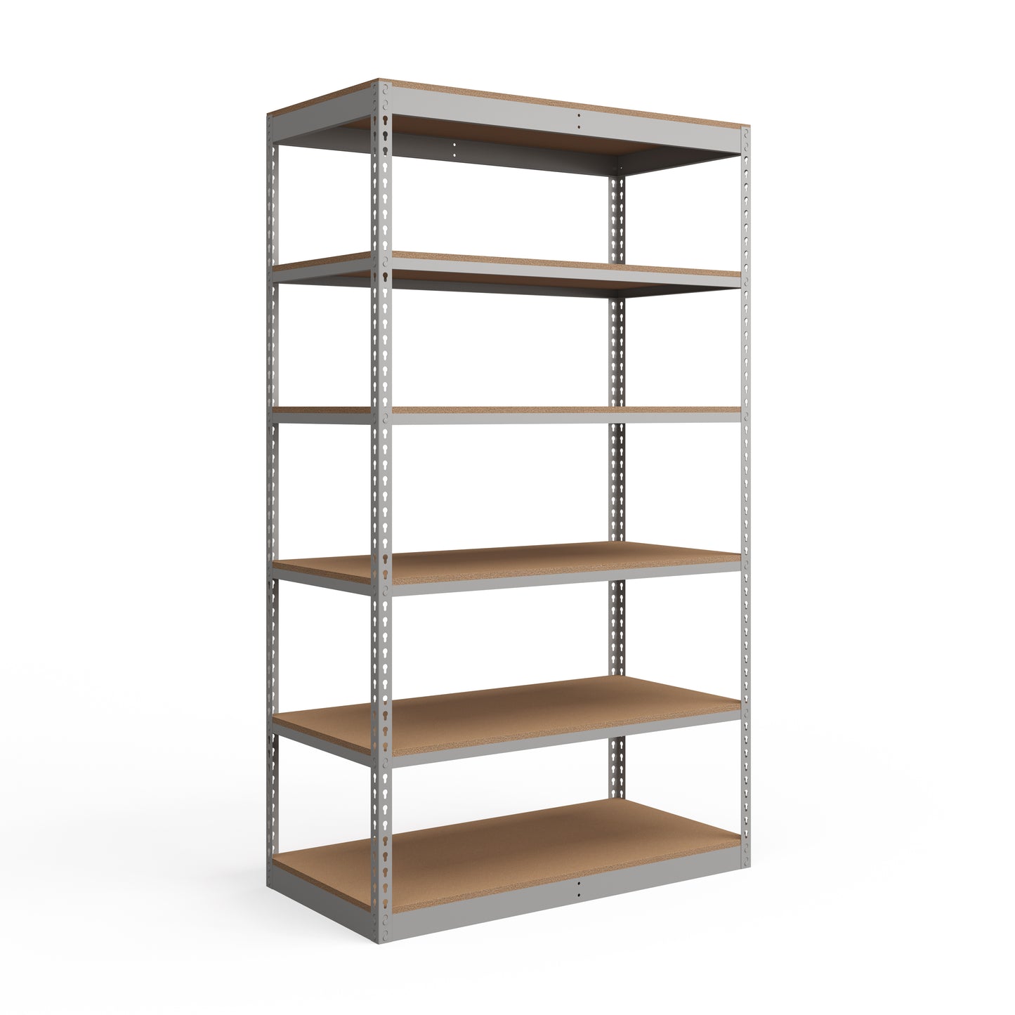 Lyon 24"d 6-Shelf Light-Duty Boltless Shelving Starter Units - Gray