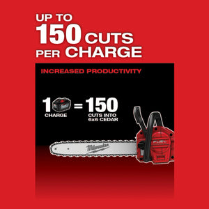 Milwaukee M18 FUEL 16 in. 18V Lithium-Ion Brushless Battery Chainsaw Kit with 12.0 Ah Battery and M18 Rapid Charger  (2727-21HD)