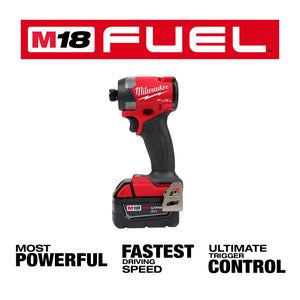 Milwaukee M18 FUEL 1/4" Hex Impact Driver Kit (2953-22)