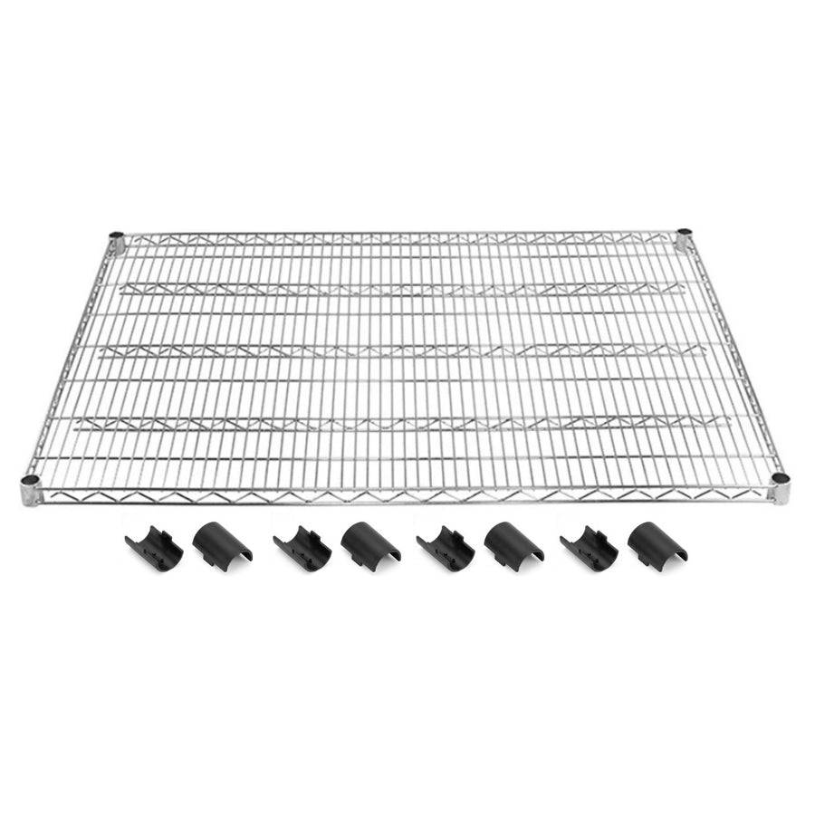 30"d Chrome Wire Shelves with Shelf Clips