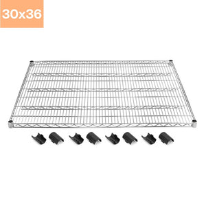 30"d Chrome Wire Shelves with Shelf Clips
