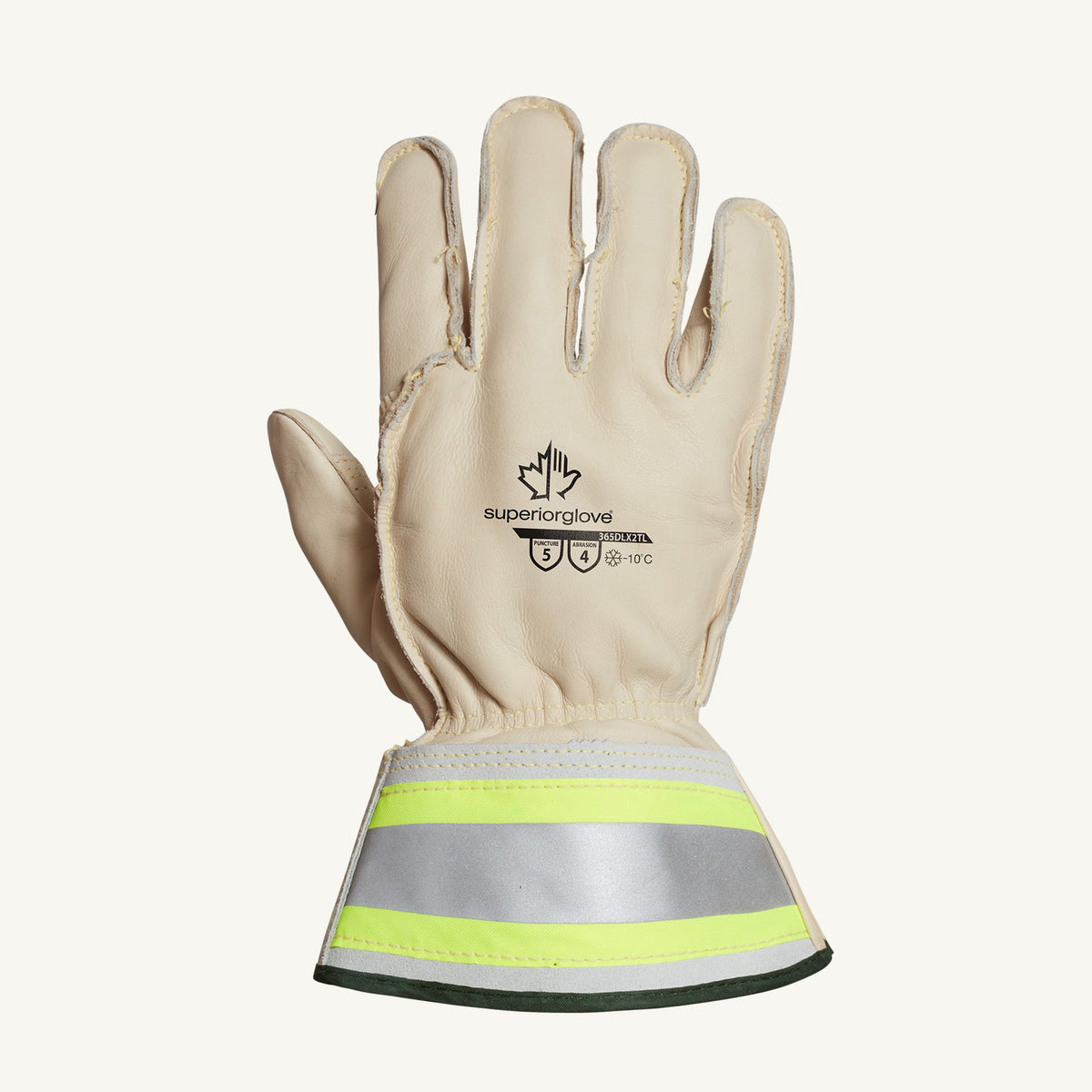 Superior Glove Endura Deluxe Winter Lineman Gloves with 2" Reflective Gauntlet Cuff (365DLX2TL-M)
