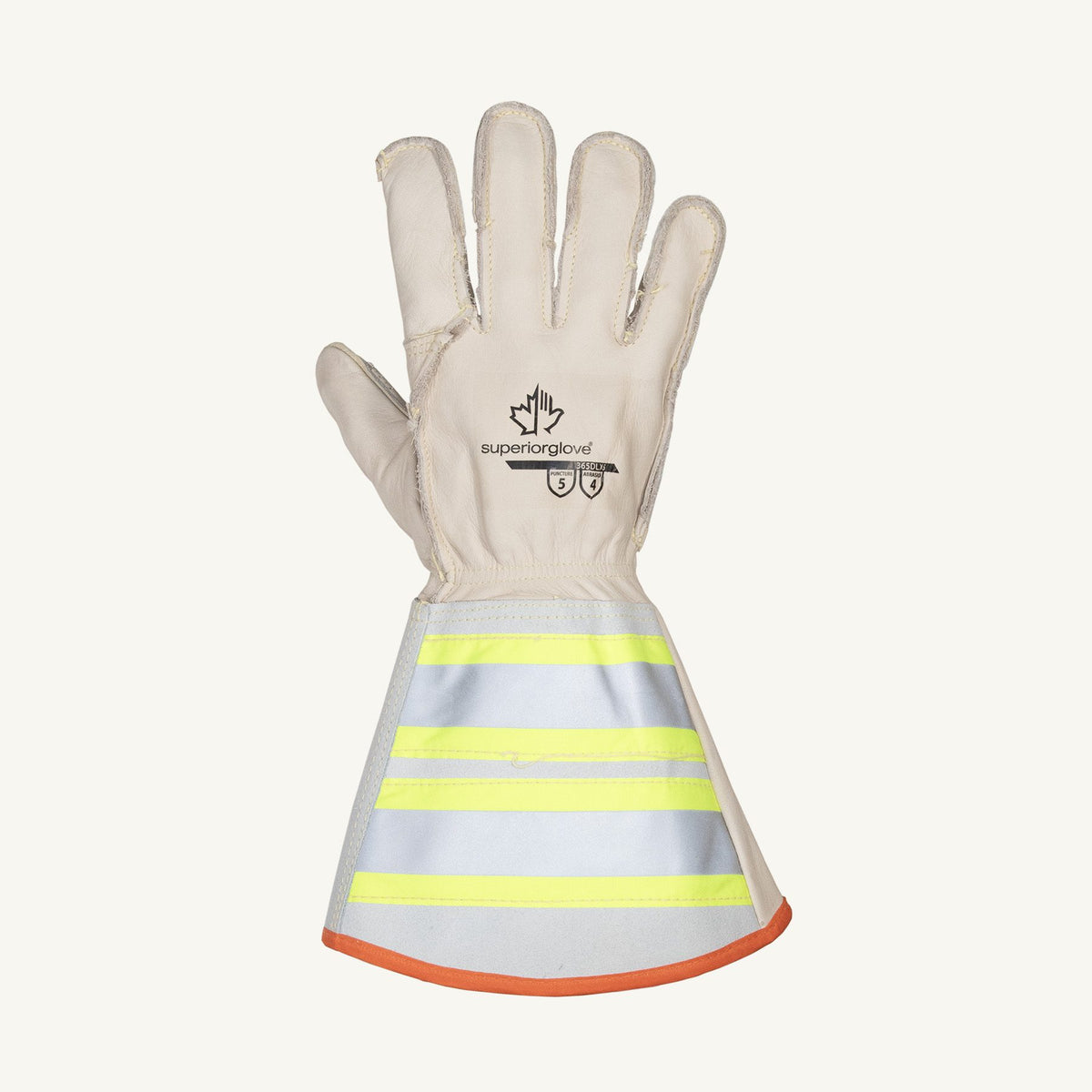 Superior Glove Endura Deluxe Lineman Gloves with 6-Inch Reflective Gauntlet Cuff, Size XXL (365XLX6-XXL)
