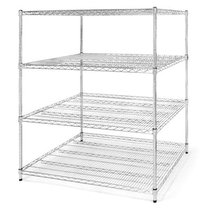 30"d x 48"w Chrome Wire Shelving w/ 4 Shelves