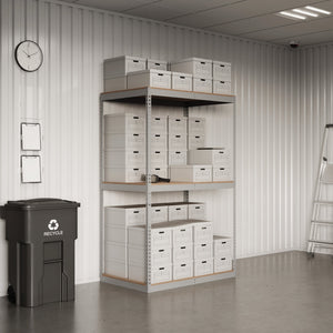 Lyon 36"d 3-Shelf Heavy-Duty Boltless Shelving Starter Units - Gray