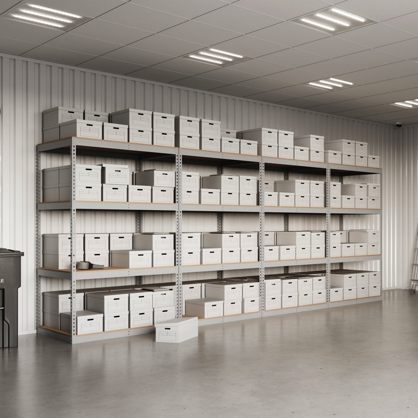 Lyon 36"d 4-Shelf Heavy-Duty Boltless Shelving Add-On Units - Gray