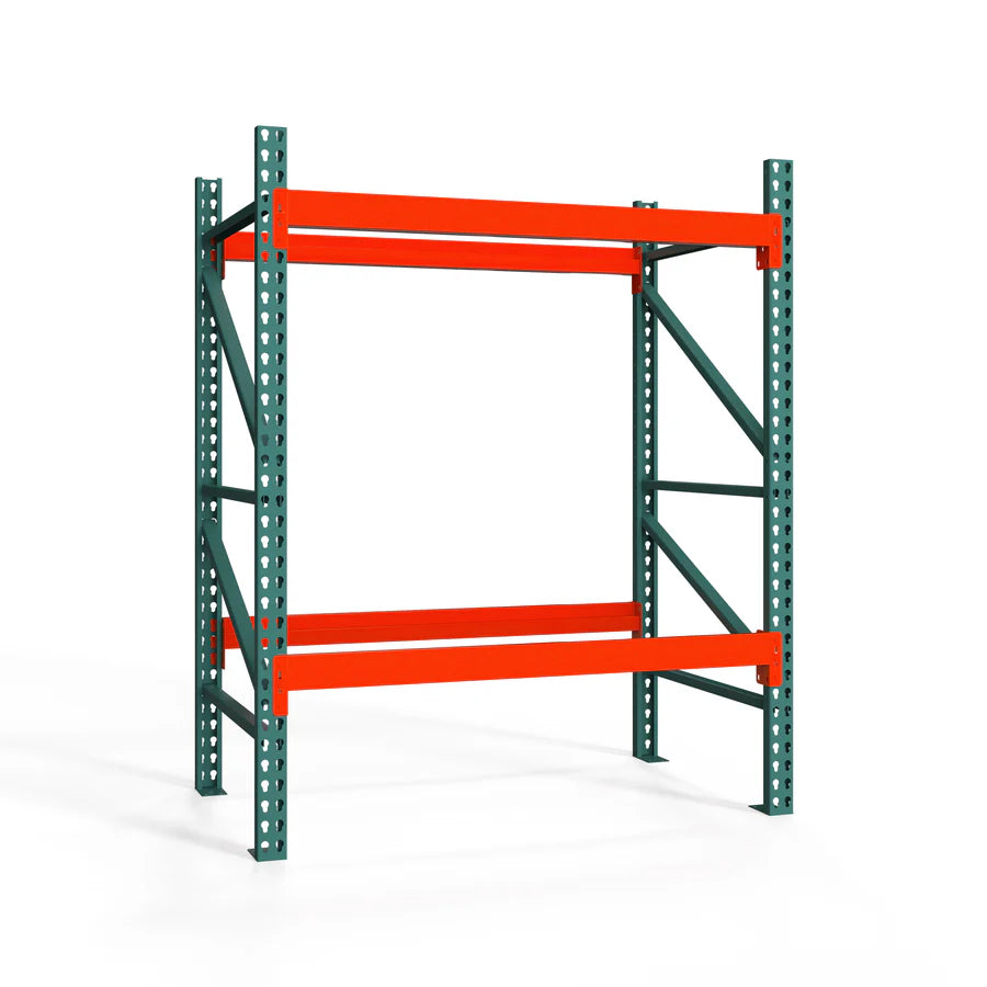 2-Tier Teardrop Pallet Rack Starter Units - 24"d x 72"h