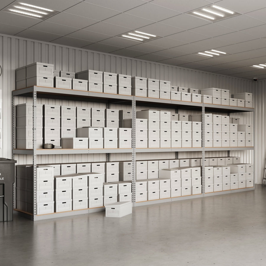 Lyon 48"d 3-Shelf Heavy-Duty Boltless Shelving Add-On Units - Gray