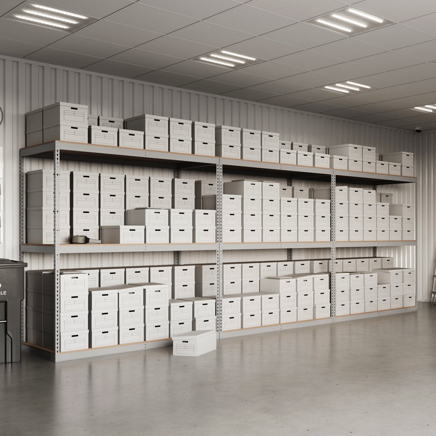 Lyon 48"d 3-Shelf Heavy-Duty Boltless Shelving Add-On Units - Gray