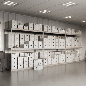 Lyon 48"d 3-Shelf Heavy-Duty Boltless Shelving Add-On Units - Gray