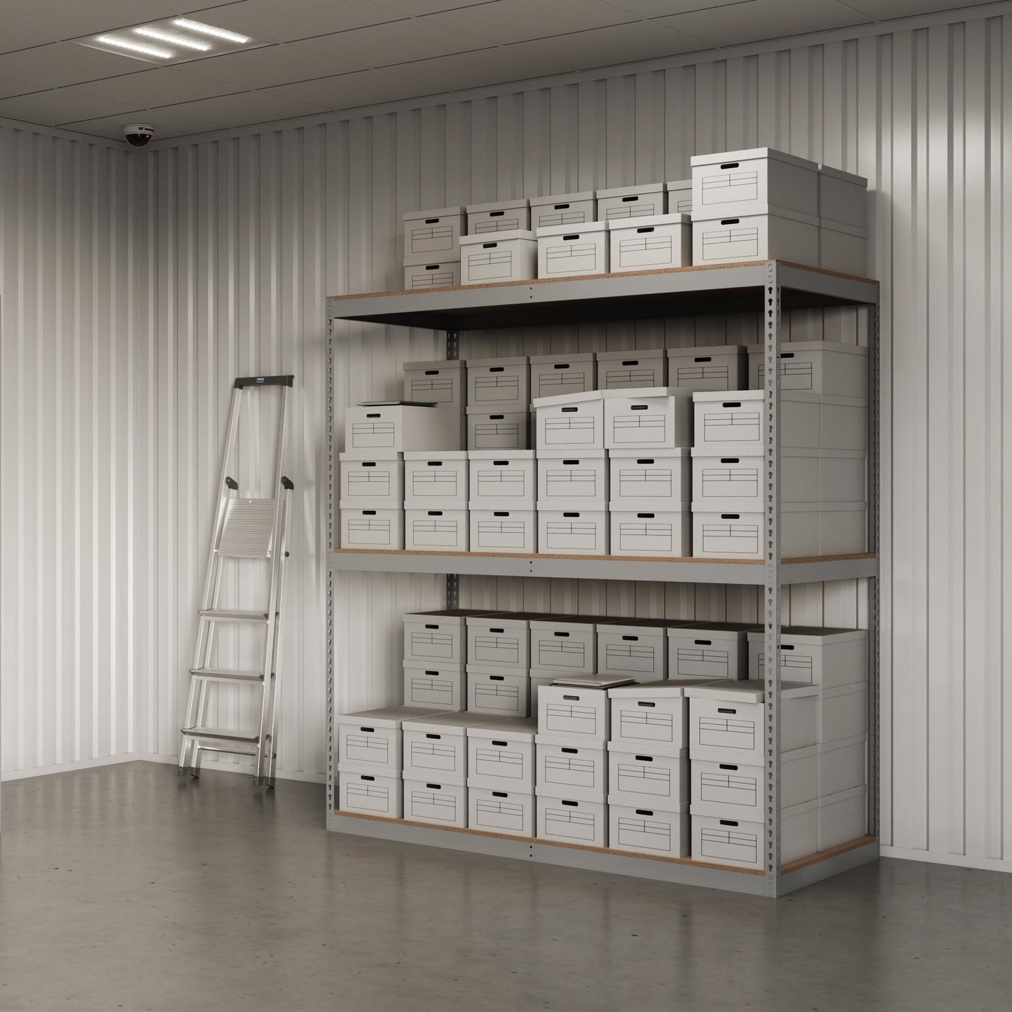 Lyon 48"d 3-Shelf Heavy-Duty Boltless Shelving Starter Units - Gray