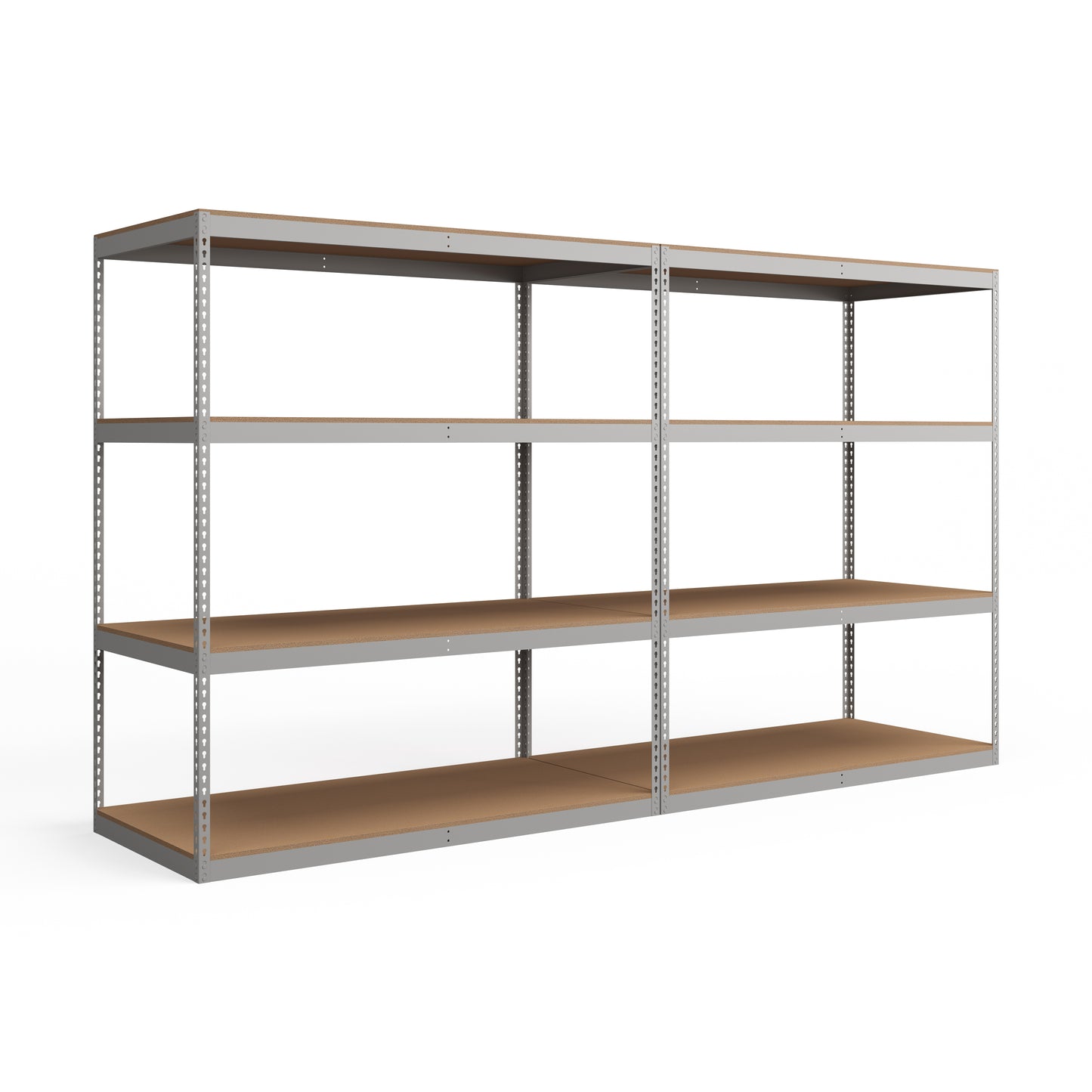 Lyon 48"d 4-Shelf Heavy-Duty Boltless Shelving Add-On Units - Gray