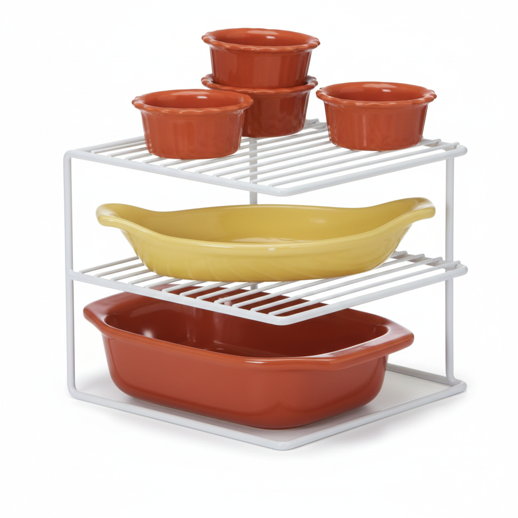 3 Tier Corner Shelf - White