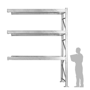 3-Tier Galvanized Teardrop Pallet Rack Add-On Units - 48