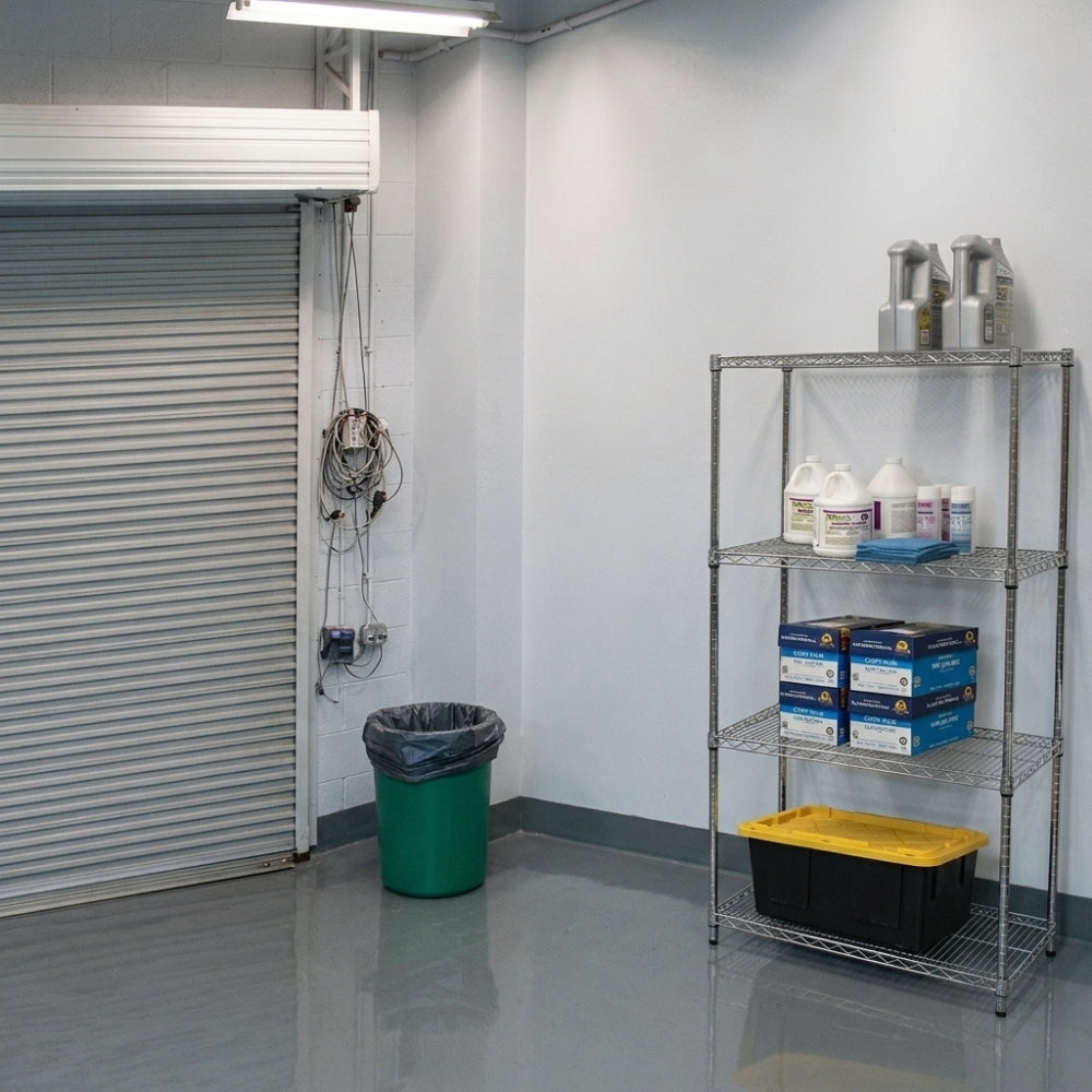 21"d x 42"w Chrome Wire Shelving w/ 4 Shelves