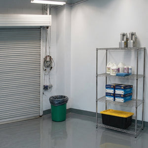 21"d x 42"w Chrome Wire Shelving w/ 4 Shelves