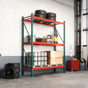 3-Tier Teardrop Pallet Rack Starter Units - Standard Duty - 36"d x 144"h