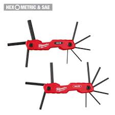 Milwaukee 2PC 17-Key Folding Hex Key Sets - SAE/Metric (48-22-2183)