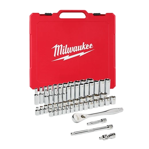 Milwaukee 3/8" Drive 56pc Ratchet & Socket Set - SAE & Metric (48-22-9008)
