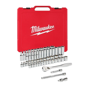 Milwaukee 3/8" Drive 56pc Ratchet & Socket Set - SAE & Metric (48-22-9008)