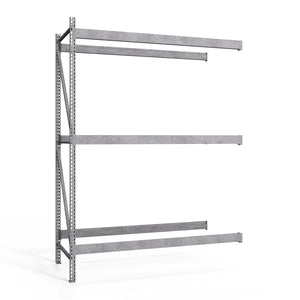 2-Tier Galvanized Teardrop Pallet Rack Add-On Units - 48"d x 144"h