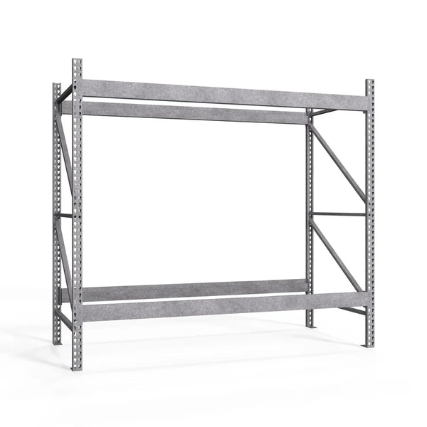 2-Tier Galvanized Teardrop Pallet Rack Starter Units - 48