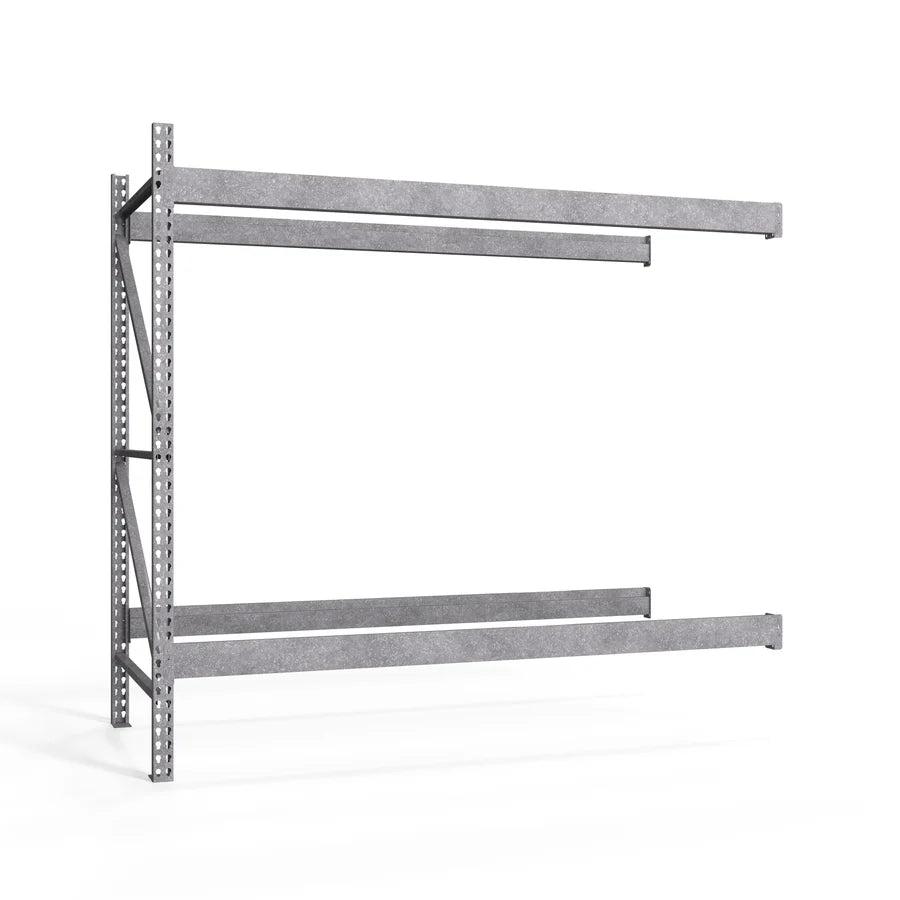 2-Tier Galvanized Teardrop Pallet Rack Add-On Units - 48"d x 96"h
