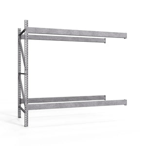 2-Tier Galvanized Teardrop Pallet Rack Add-On Units - 48"d x 96"h