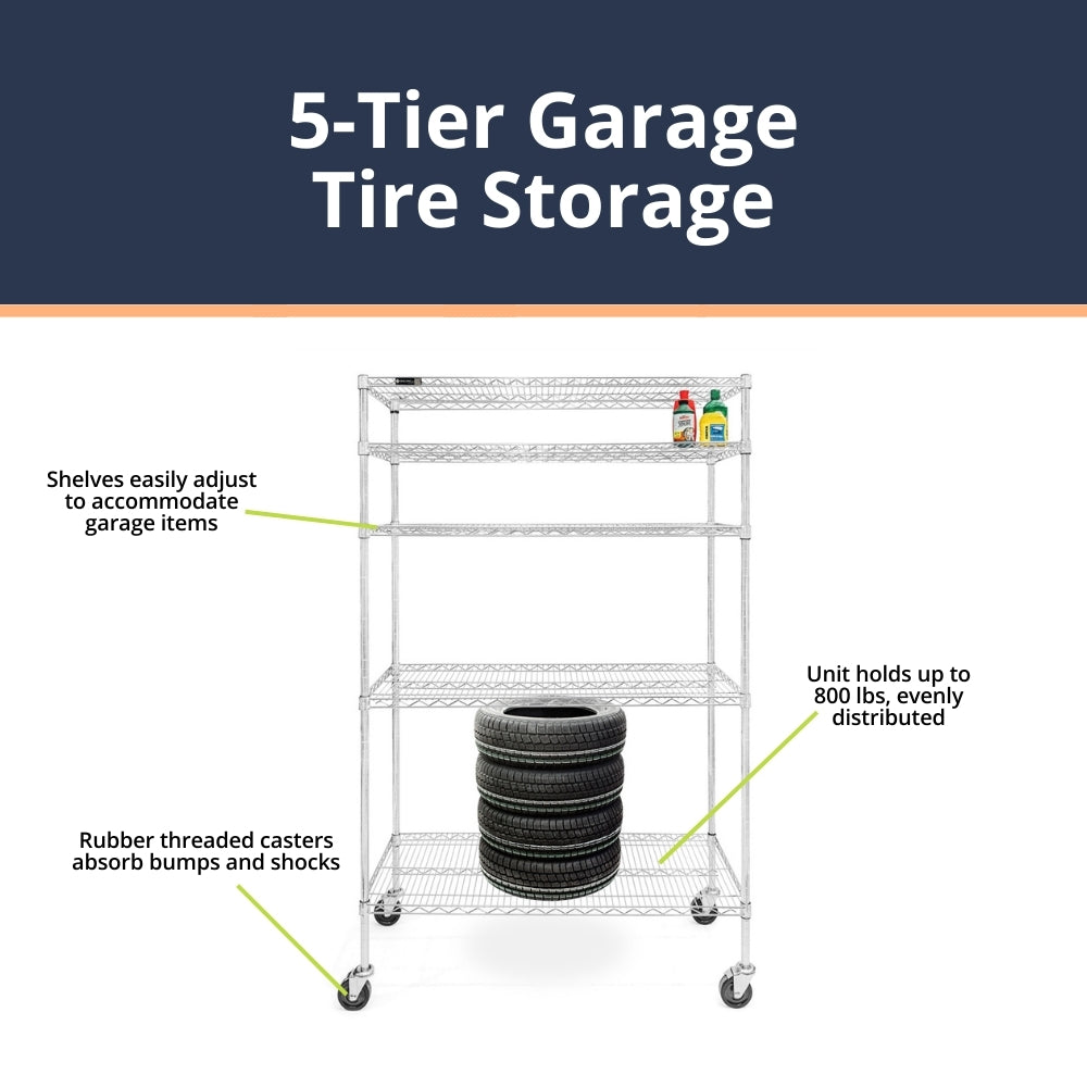 5-Tier Garage Tire Storage